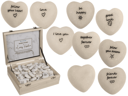 Loving Hearts, made of marble,