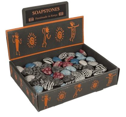 Soap Stones, Hearts, with engraving,