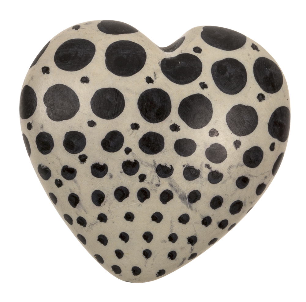 Soap Stones, Hearts, with engraving,