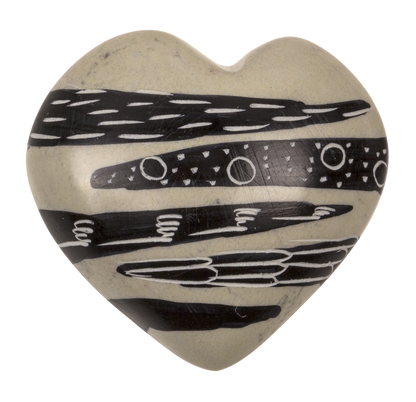Soap Stones, Hearts, with engraving,