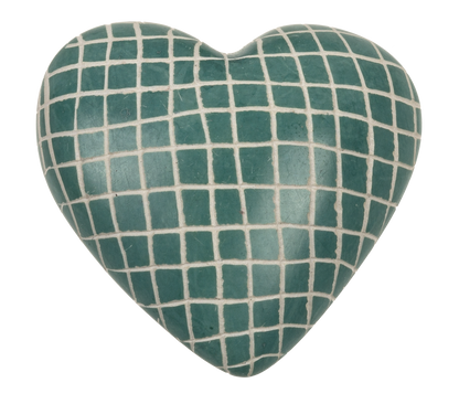 Soap Stones, Hearts, with engraving,