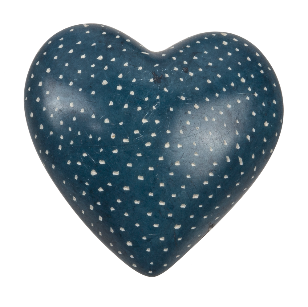 Soap Stones, Hearts, with engraving,