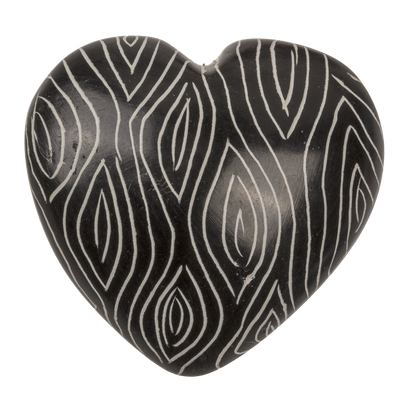 Soap Stones, Hearts, with engraving,