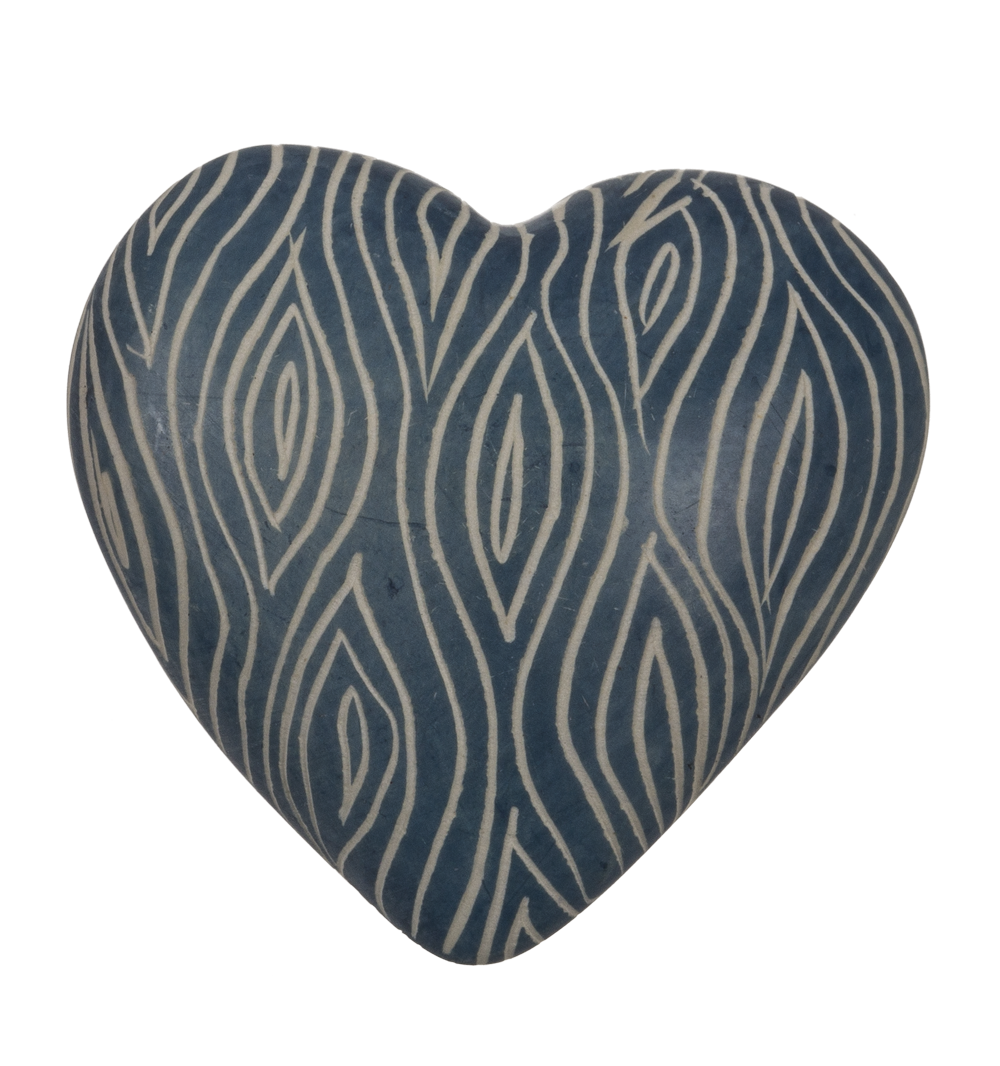 Soap Stones, Hearts, with engraving,