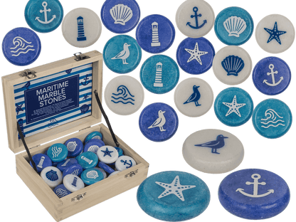 Printed marble stones, Maritime. 3,5 cm,