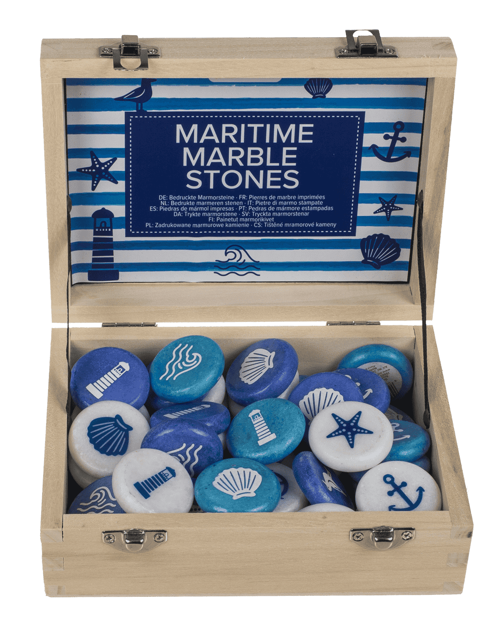 Printed marble stones, Maritime. 3,5 cm,