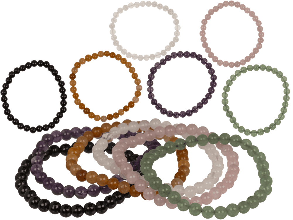 Gemstone beads bracelet, with 32 beads,