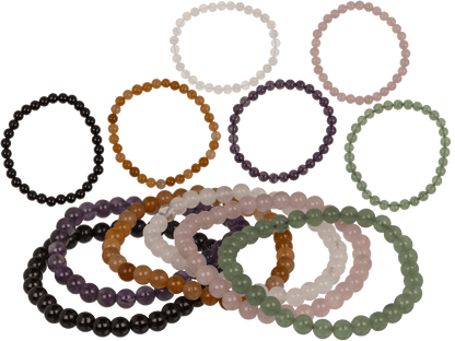 Gemstone beads bracelet, with 32 beads,