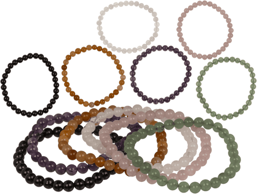 Gemstone beads bracelet, with 32 beads,