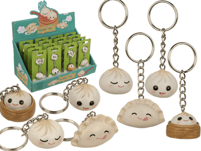 Metal keychain, Dumpling,