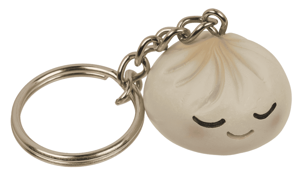 Metal keychain, Dumpling,