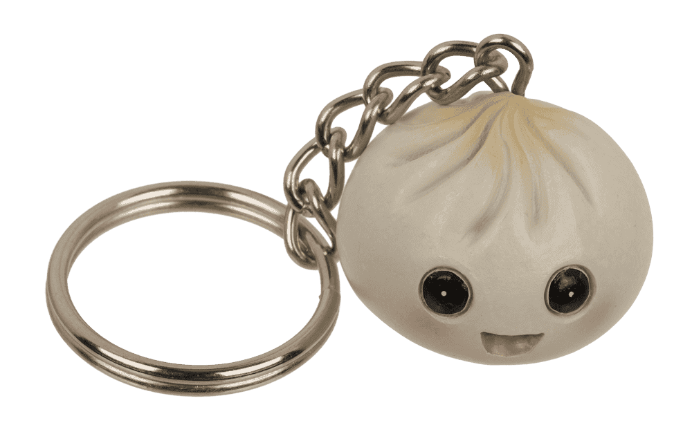 Metal keychain, Dumpling,