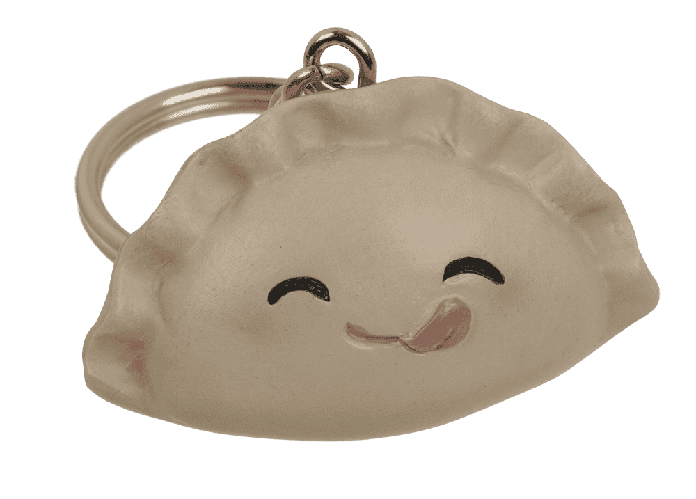 Metal keychain, Dumpling,