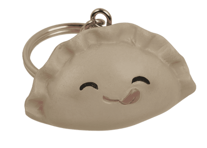 Metal keychain, Dumpling,