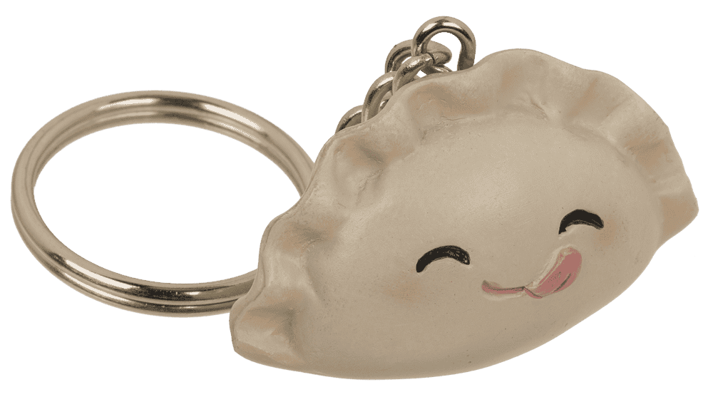 Metal keychain, Dumpling,
