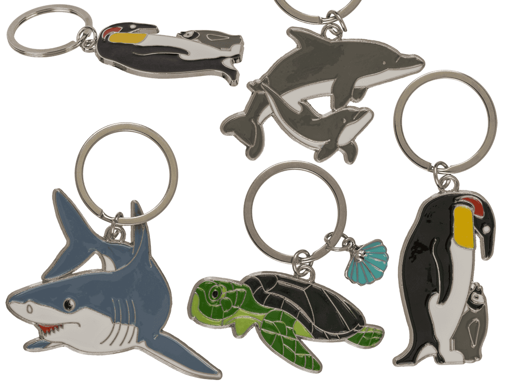 Metal keychain, Sea Life,