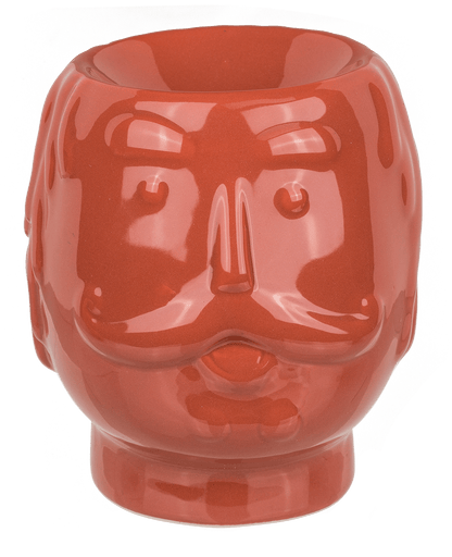 Oil burner, faces, ca. 11,5 x 11 x 12,8 cm