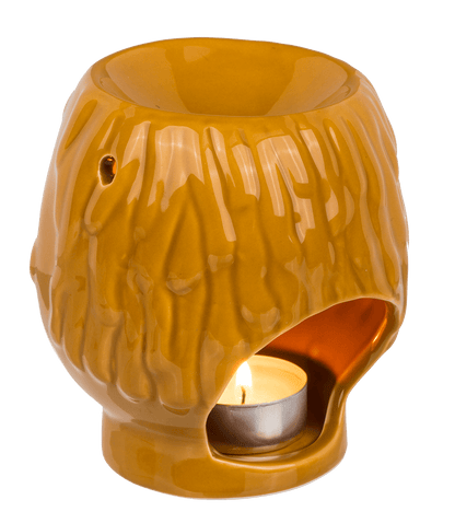 Oil burner, faces, ca. 11,5 x 11 x 12,8 cm