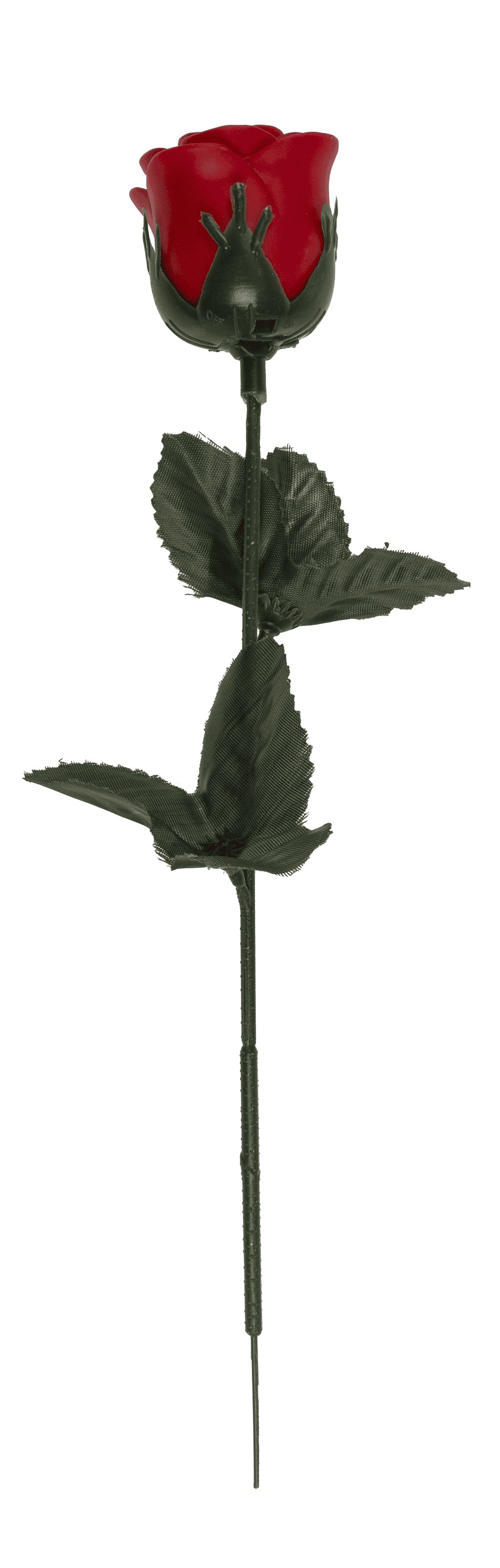 Red plastic rose with colour changing LED (incl.,