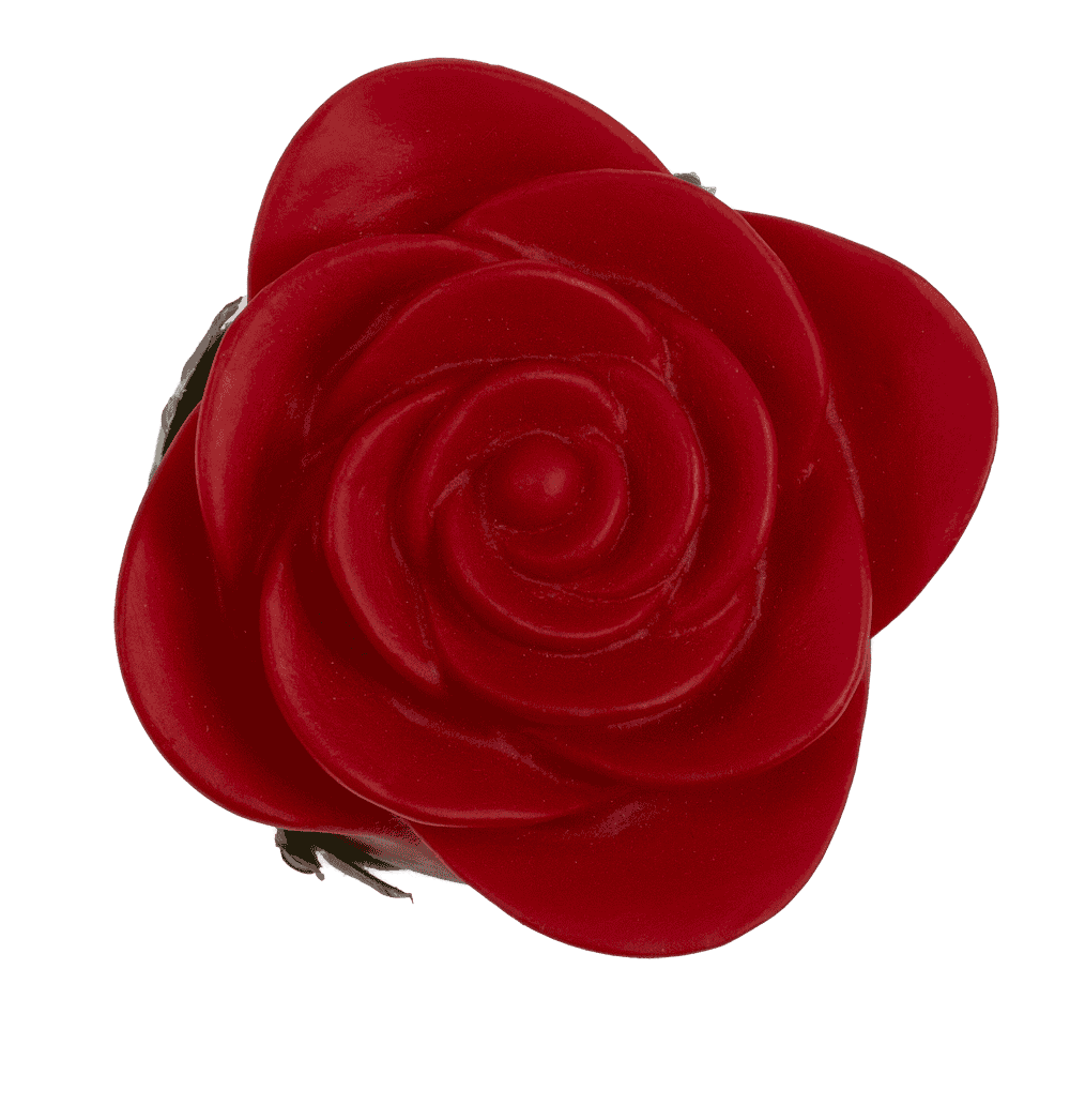Red plastic rose with colour changing LED (incl.,