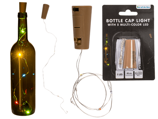 Bottle cap light with 5 multi-colour LED (incl.,