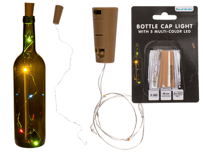 Bottle cap light with 5 multi-colour LED (incl.,