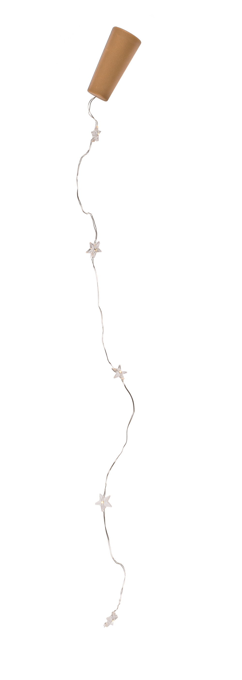 Bottle cap light with 5 warm white star LED,