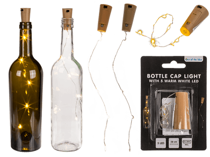 Bottle cap light with 5 warm white LED (including,