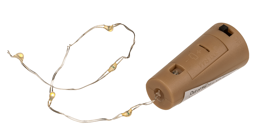 Bottle cap light with 5 warm white LED (including,