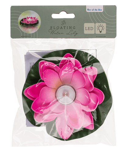 Floating water lily with warm white LED,