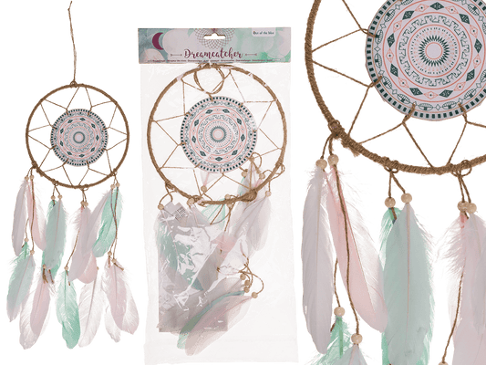 Dream catcher with mandala & pastel colored