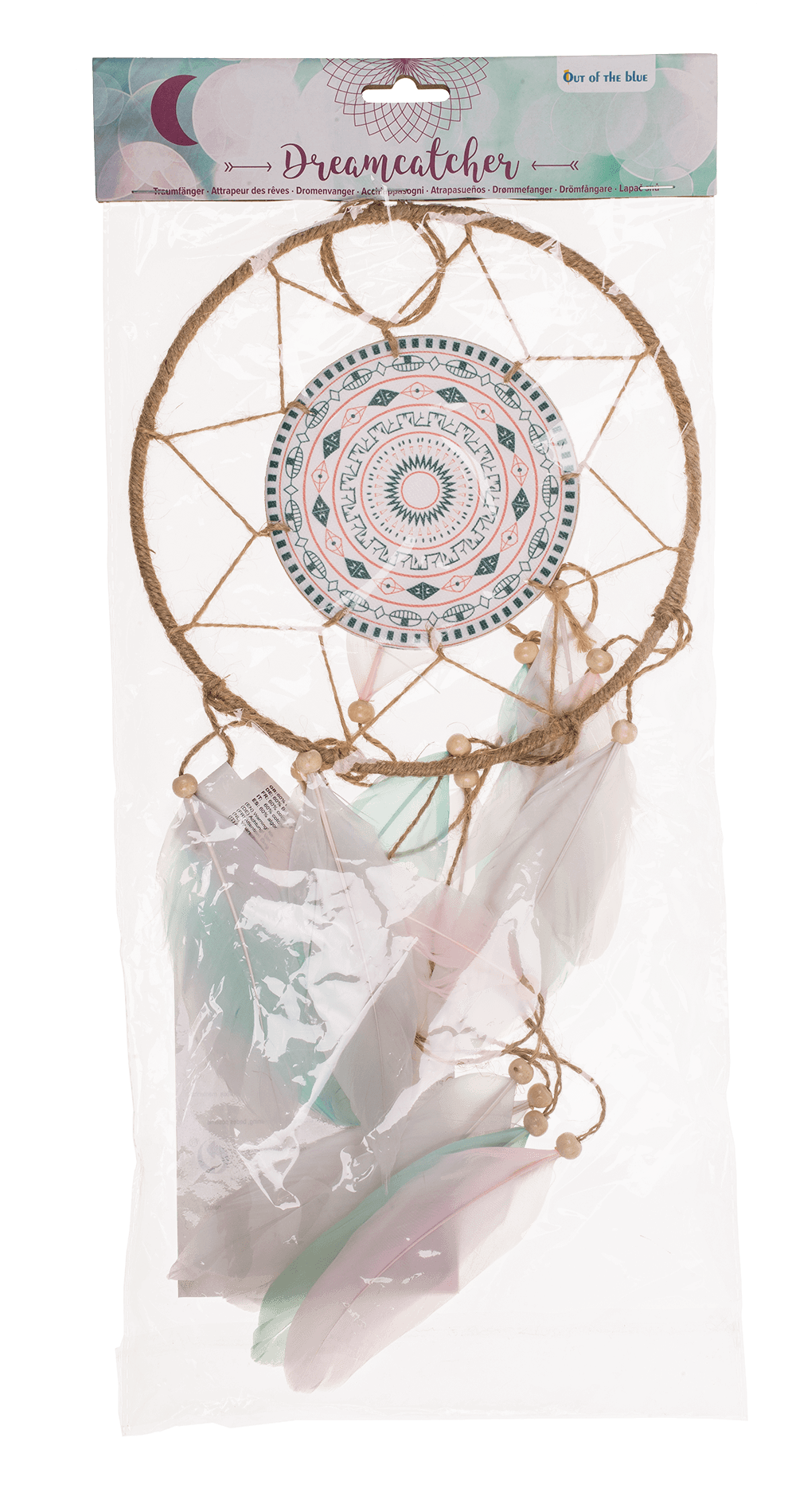 Dream catcher with mandala & pastel colored