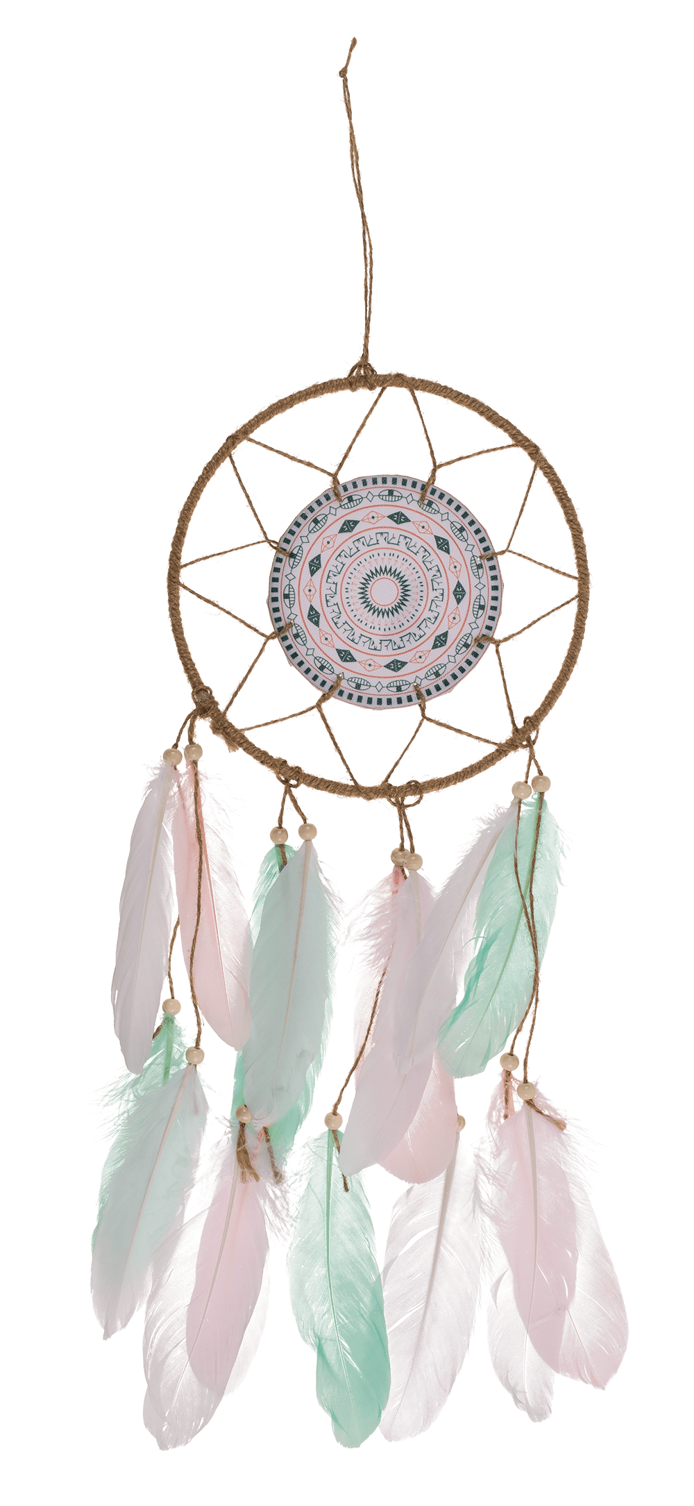 Dream catcher with mandala & pastel colored