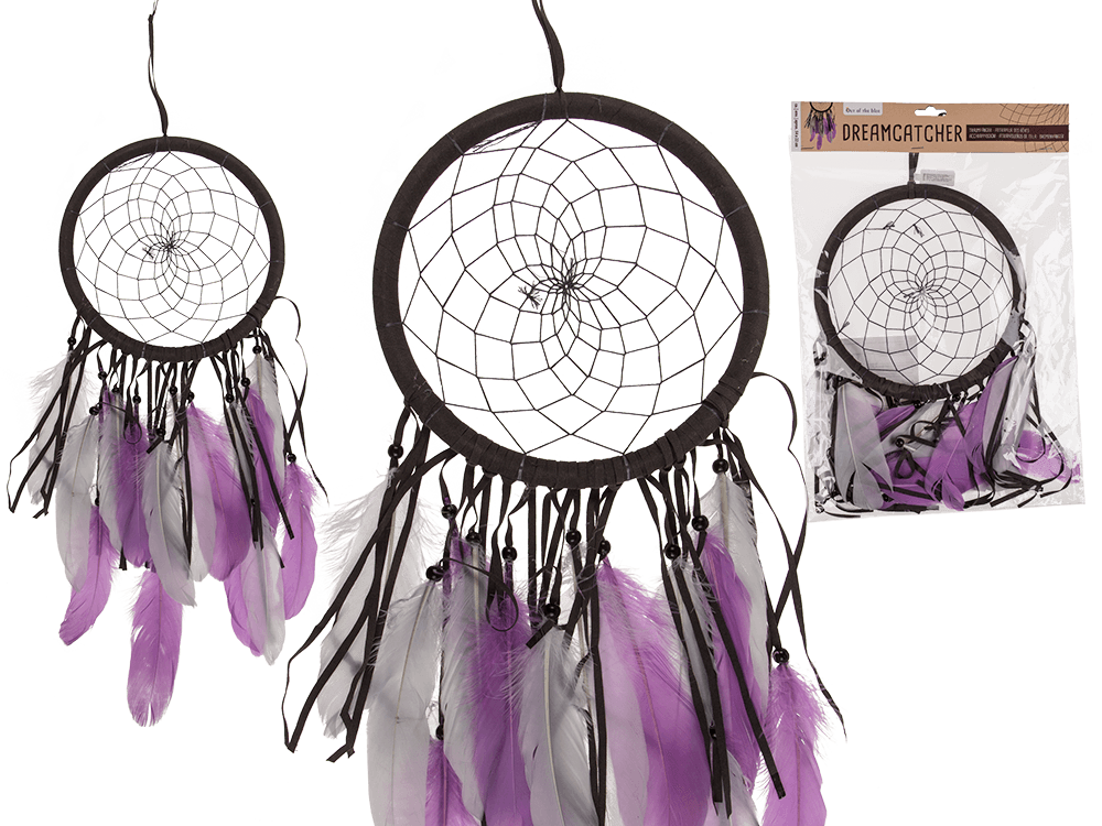 Brown/purple coloured fabric Dreamcatcher,