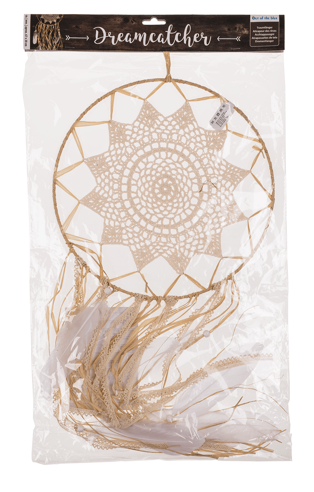 Ivory coloured fabric Dreamcatcher, Boho,