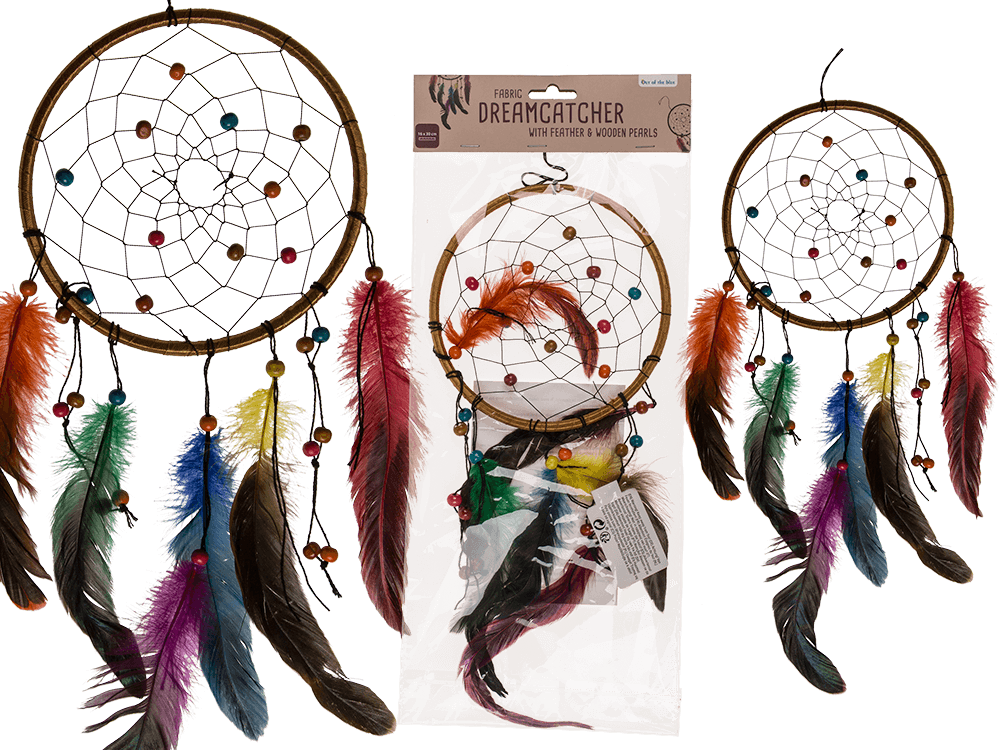 Multicoloured fabric Dreamcatcher,