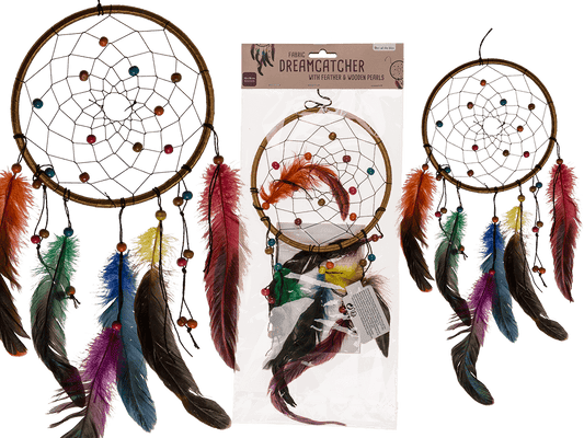 Multicoloured fabric Dreamcatcher,