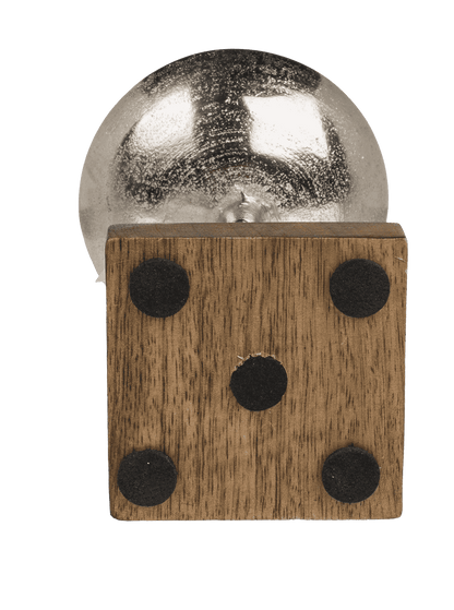 Silver coloured candleholder, Star