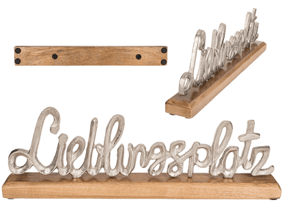 Silver-coloured wording, Lieblingsplatz