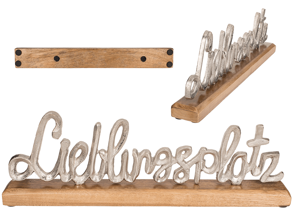 Silver-coloured wording, Lieblingsplatz