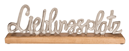 Silver-coloured wording, Lieblingsplatz