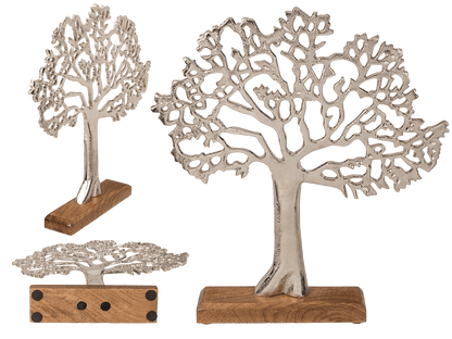 Silver colored tree of life,