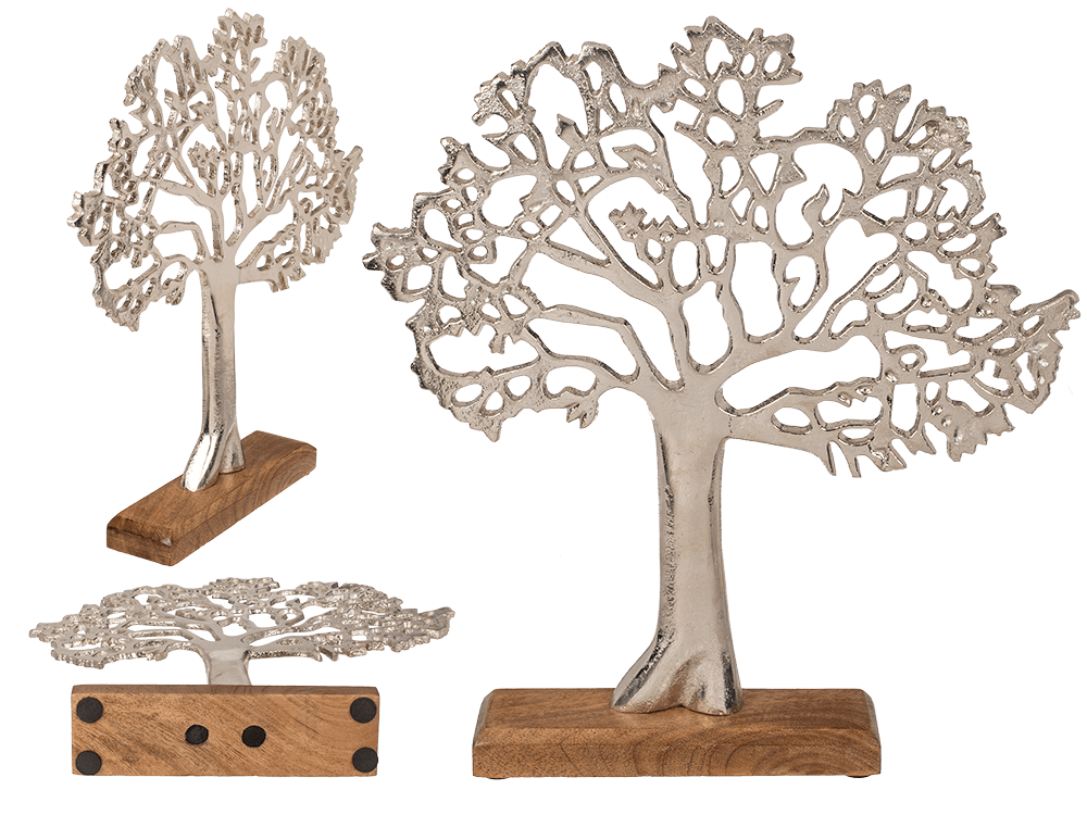 Silver colored tree of life,