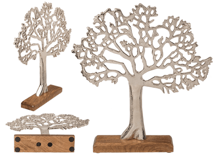 Silver colored tree of life,