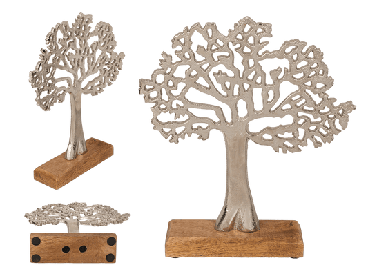 Silver colored tree of life,