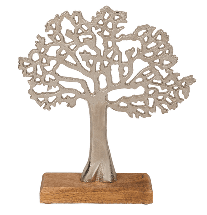 Silver colored tree of life,