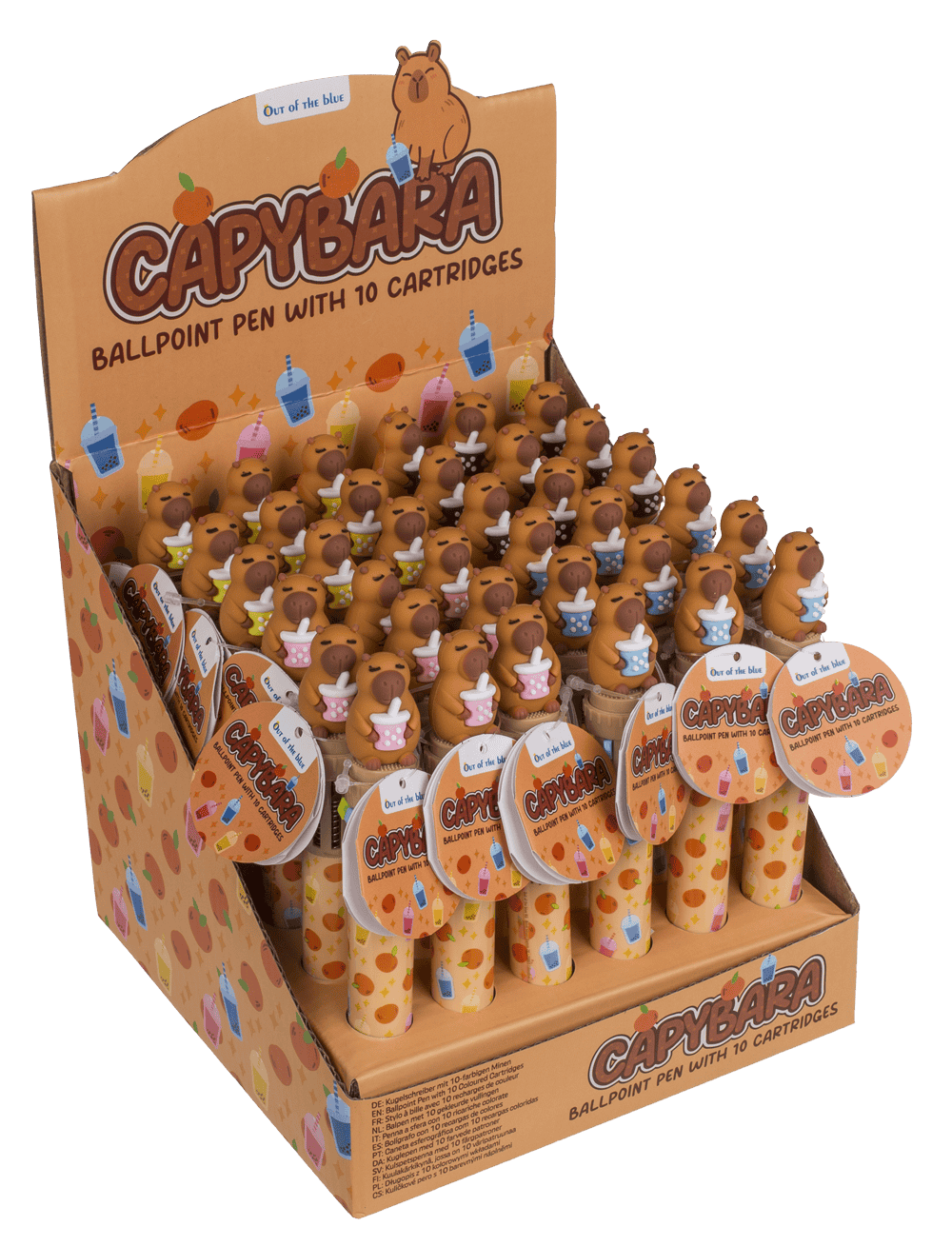 Kugelschreiber mit 10-farbigen Minen, Capybara,