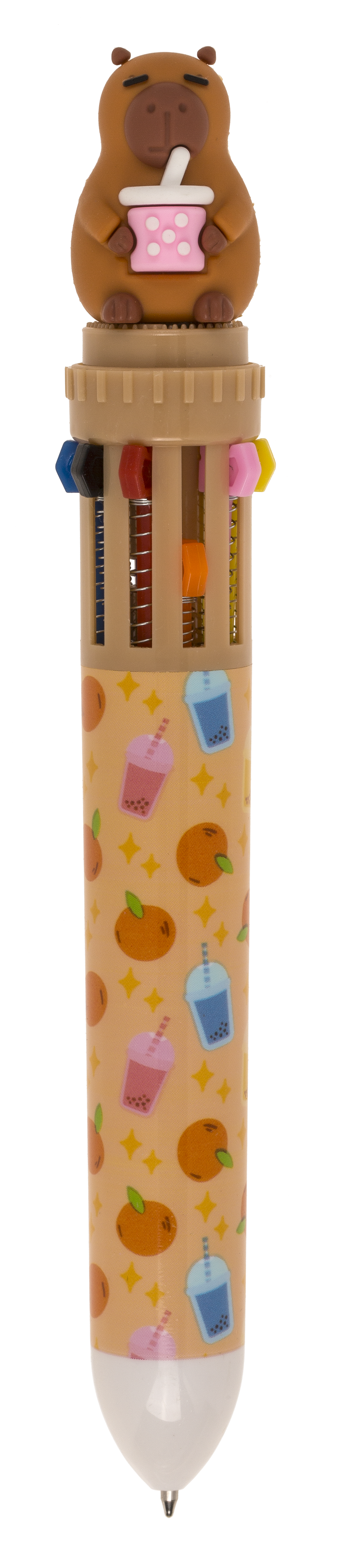 Kugelschreiber mit 10-farbigen Minen, Capybara,