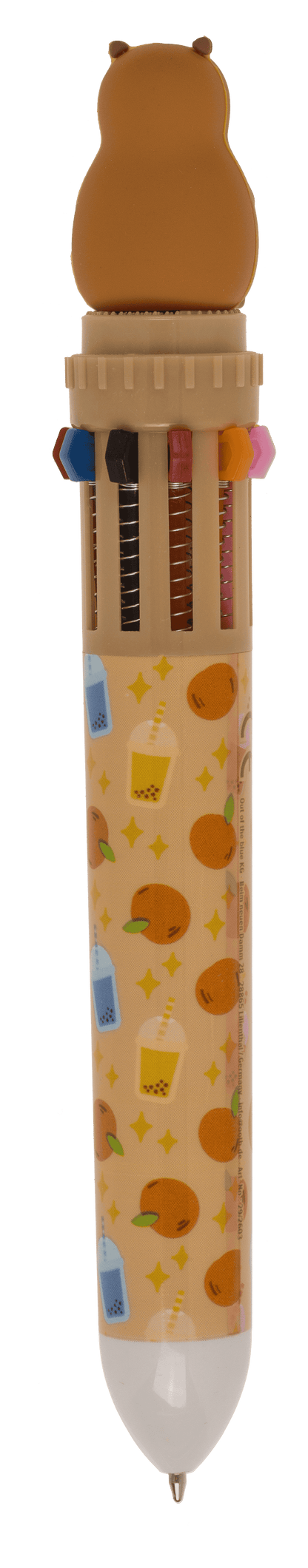 Kugelschreiber mit 10-farbigen Minen, Capybara,