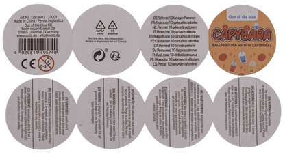 Kugelschreiber mit 10-farbigen Minen, Capybara,